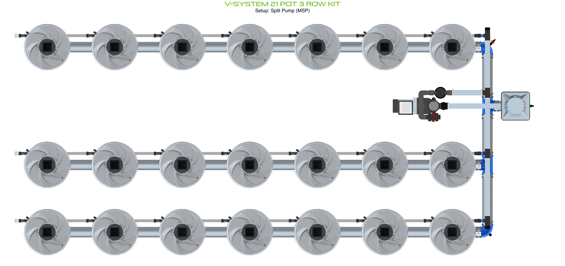 ALIEN V-SYSTEM 21 Pot 3 Row Kit