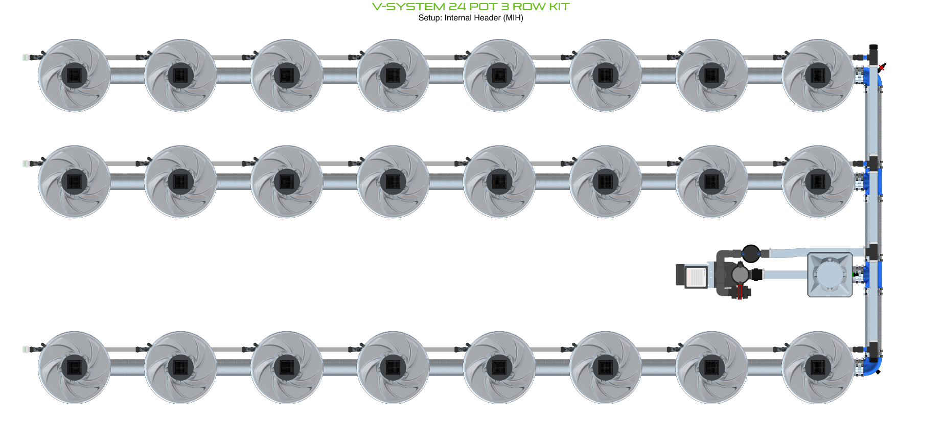 ALIEN V-SYSTEM 24 Pot 3 Row Kit