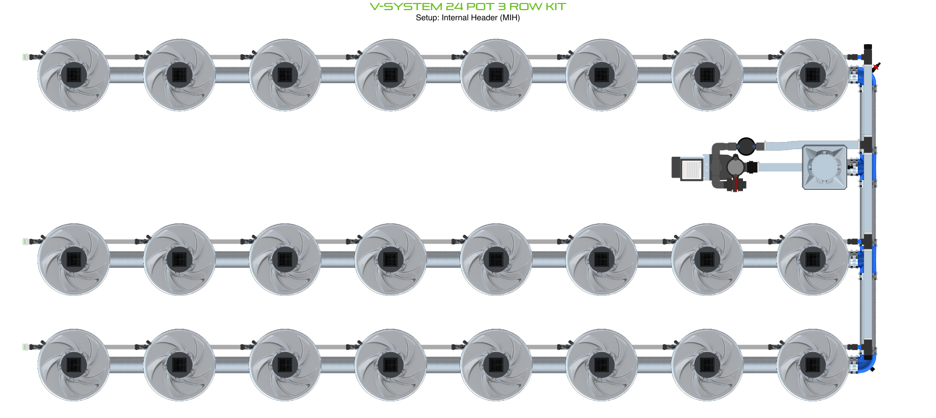 ALIEN V-SYSTEM 24 Pot 3 Row Kit