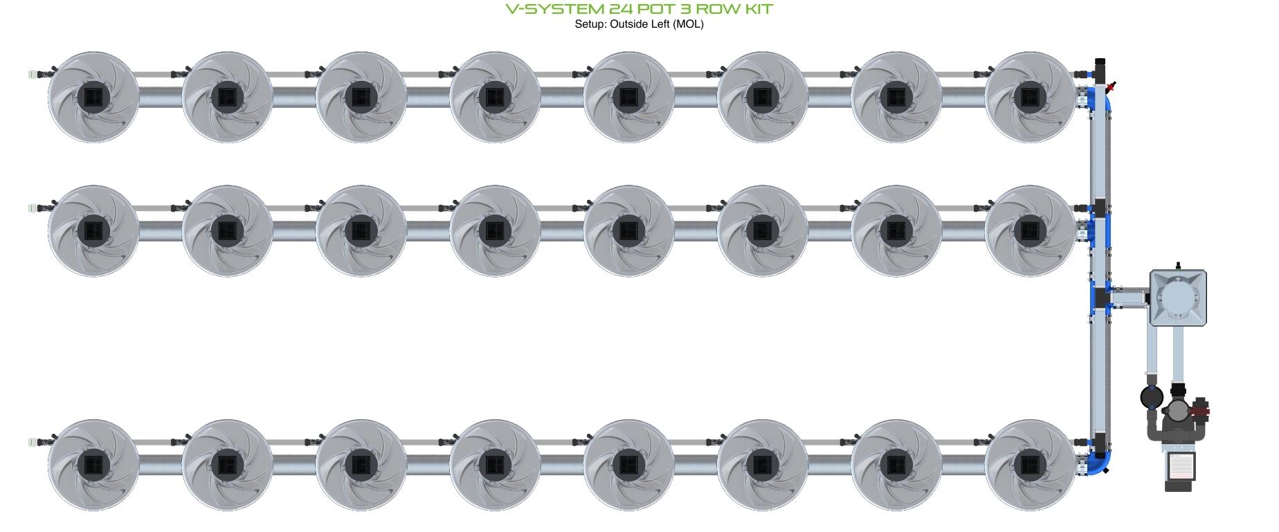 ALIEN V-SYSTEM 24 Pot 3 Row Kit