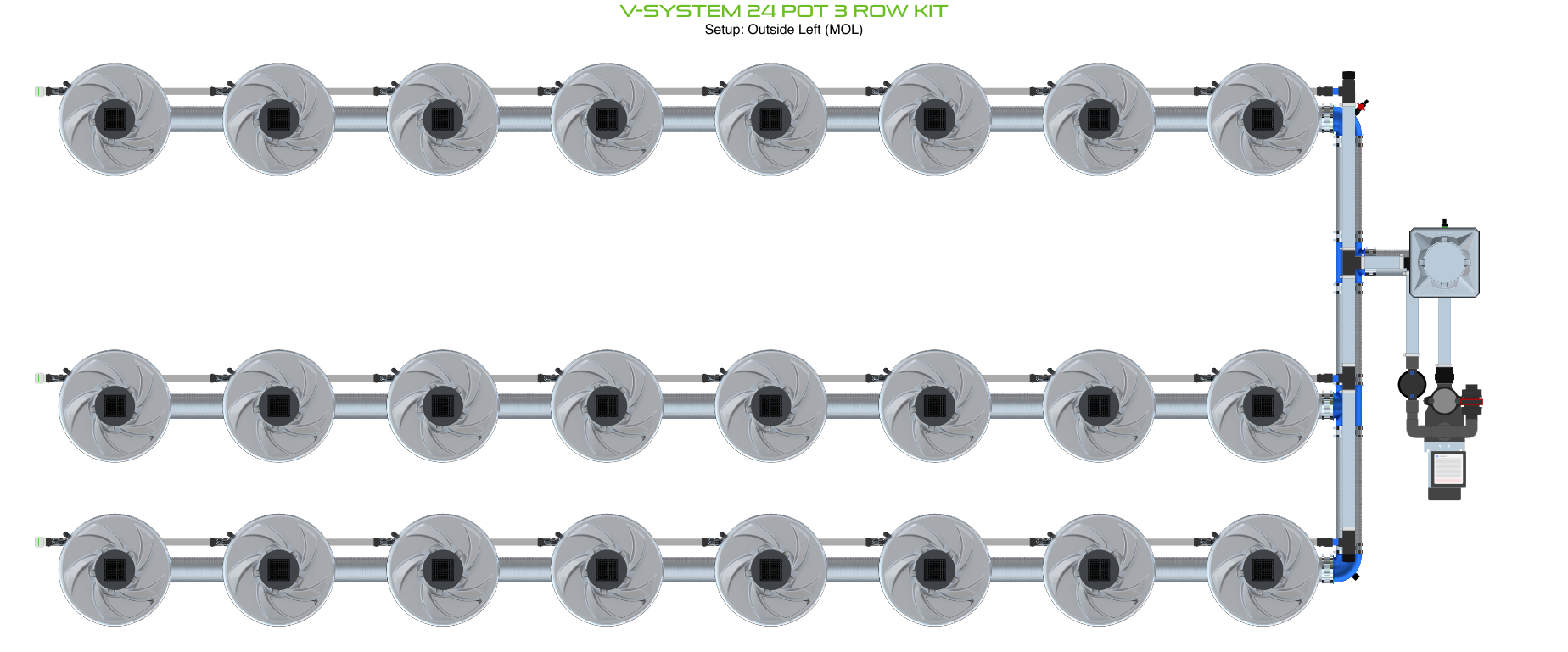 ALIEN V-SYSTEM 24 Pot 3 Row Kit