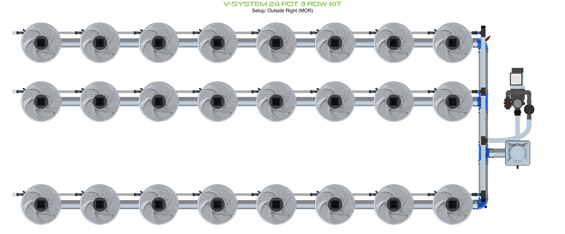 ALIEN V-SYSTEM 24 Pot 3 Row Kit