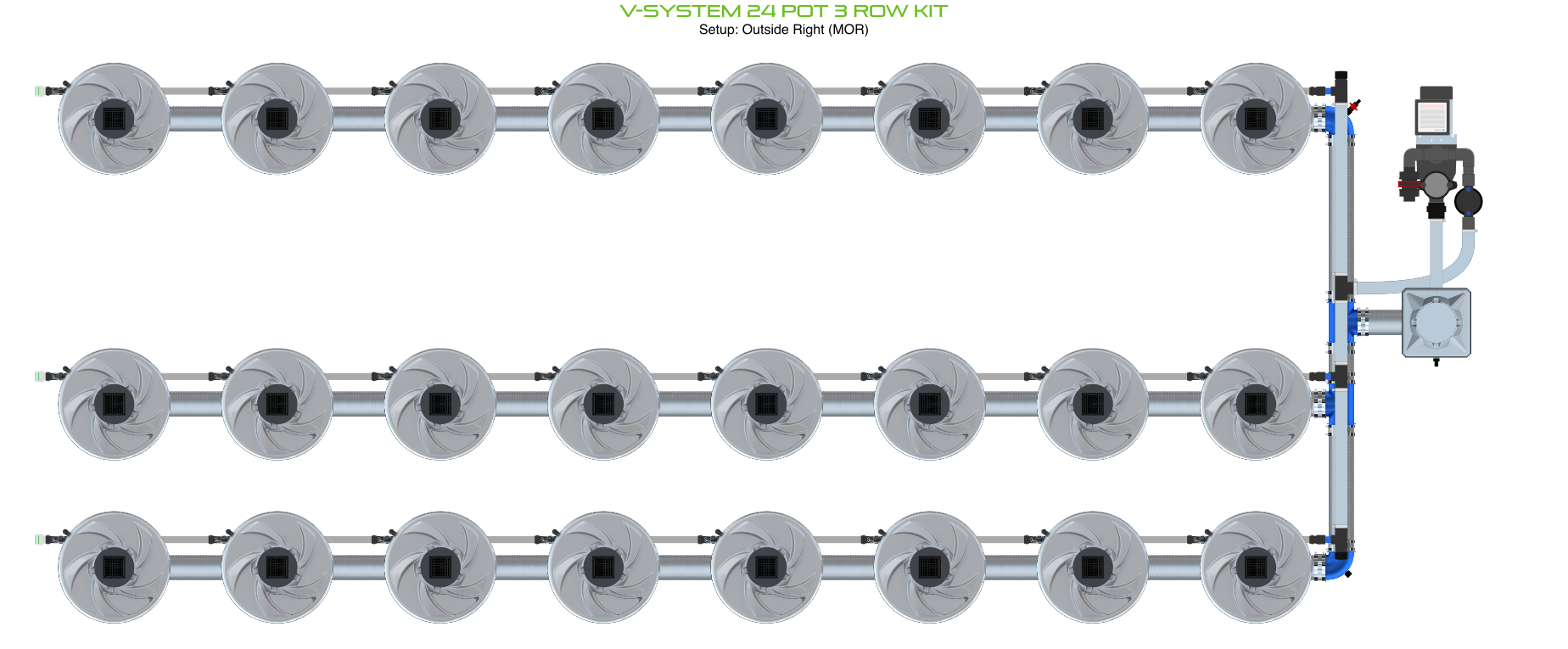 ALIEN V-SYSTEM 24 Pot 3 Row Kit
