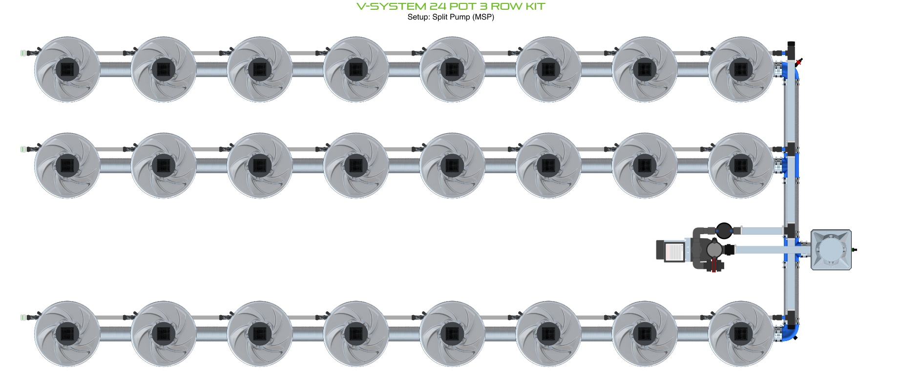 ALIEN V-SYSTEM 24 Pot 3 Row Kit