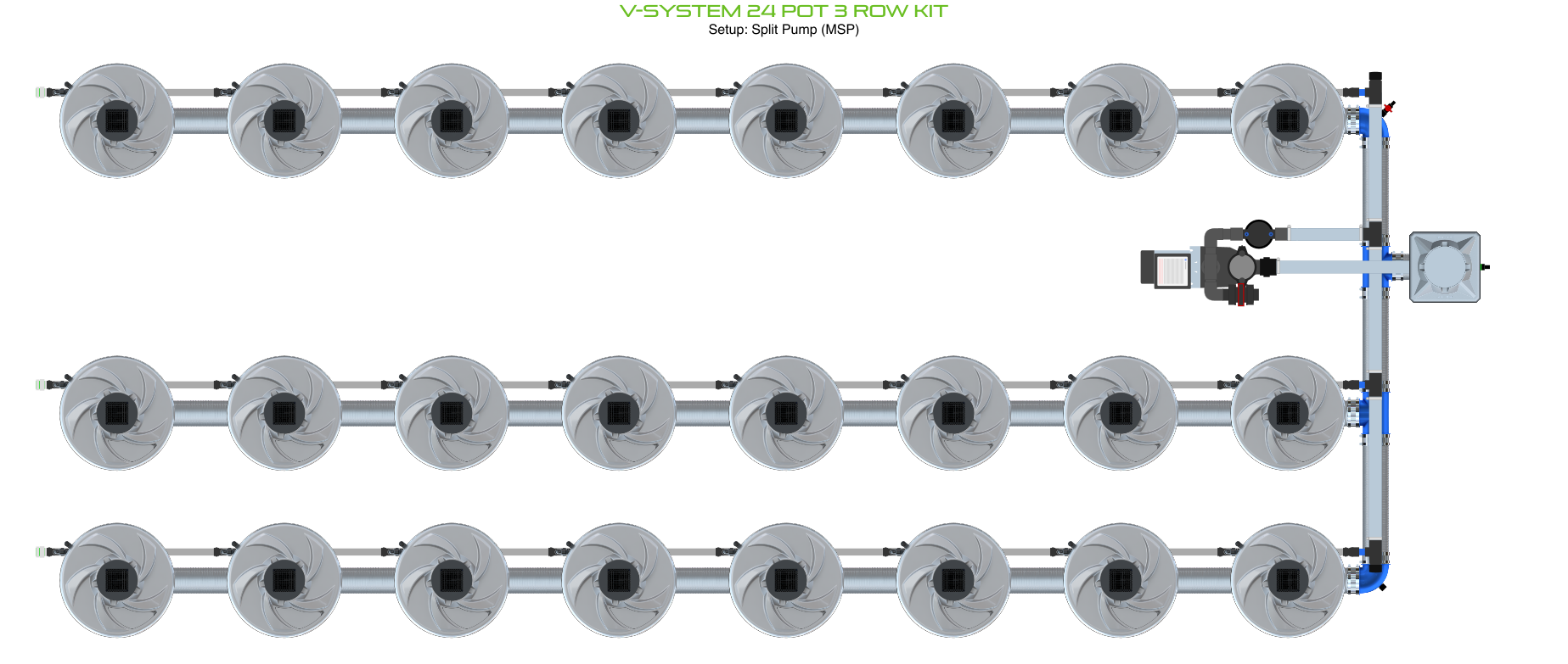 ALIEN V-SYSTEM 24 Pot 3 Row Kit