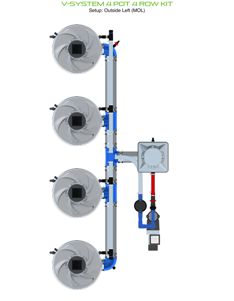 ALIEN V-SYSTEM 4 Pot 4 Row Kit