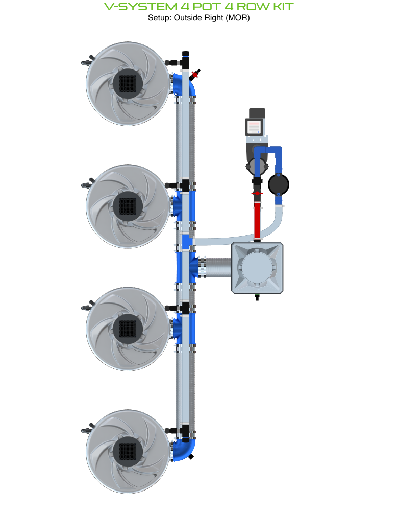 ALIEN V-SYSTEM 4 Pot 4 Row Kit