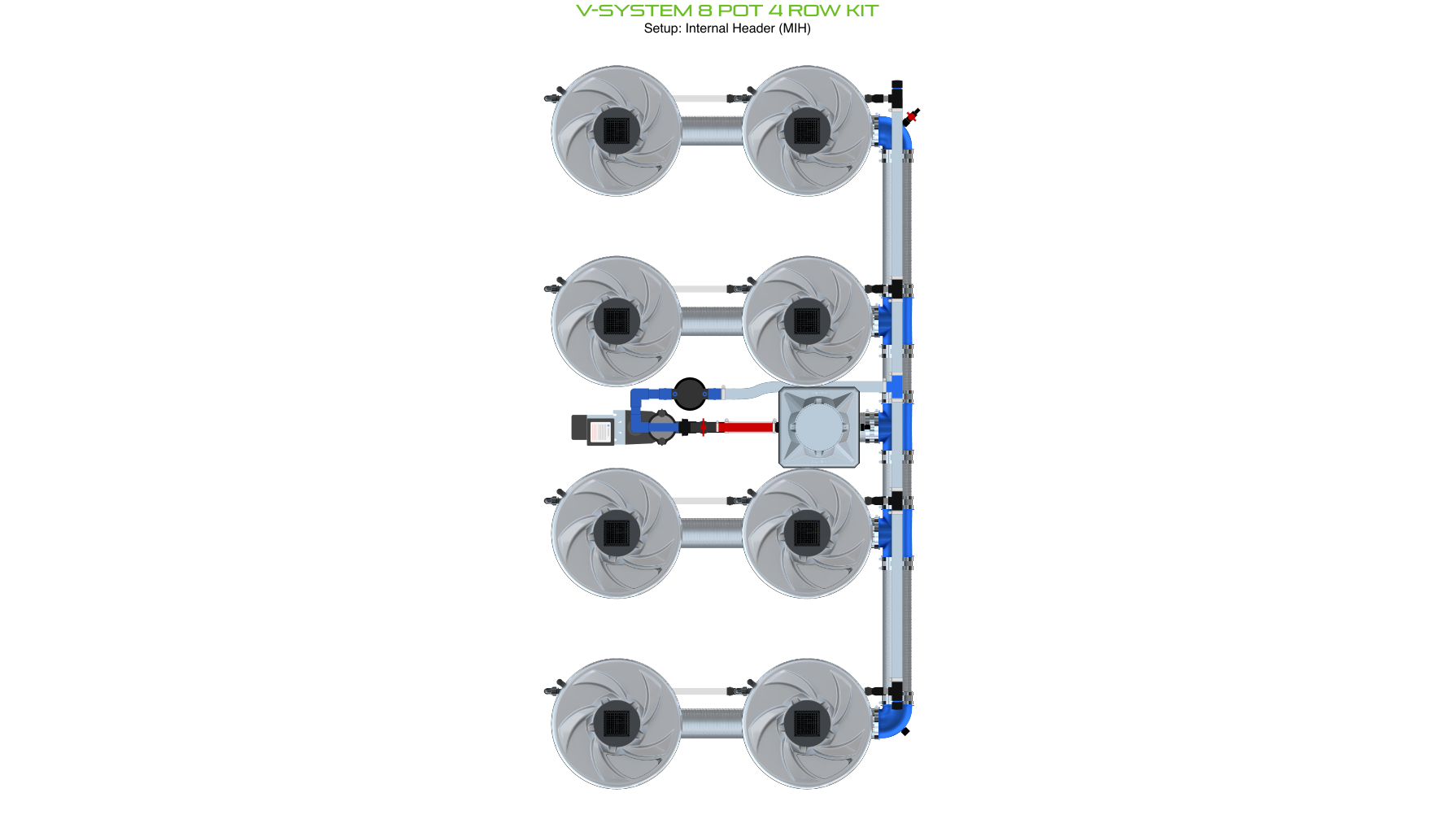 ALIEN V-SYSTEM 8 Pot 4 Row Kit