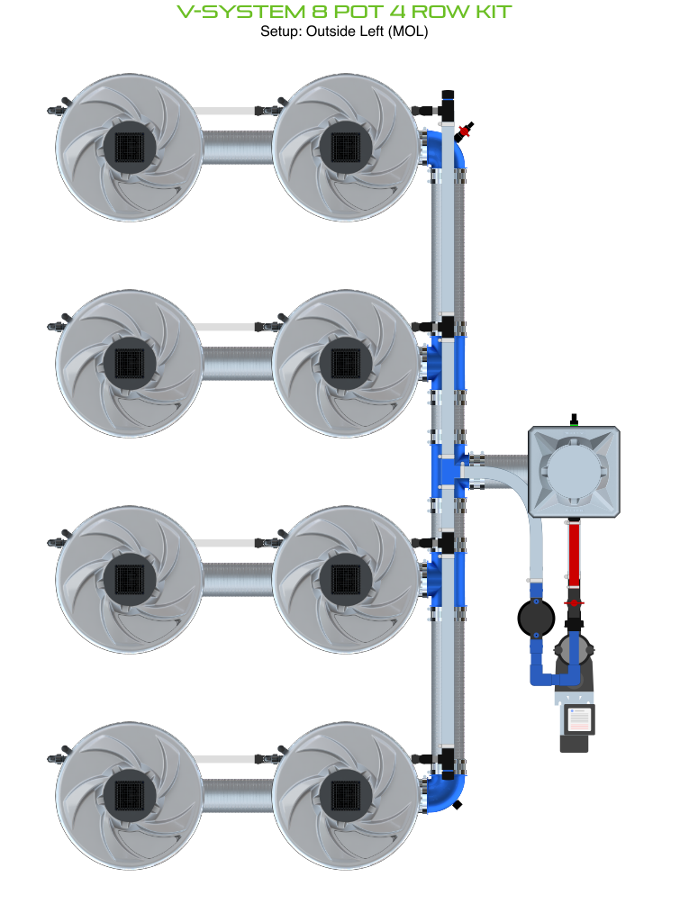 ALIEN V-SYSTEM 8 Pot 4 Row Kit
