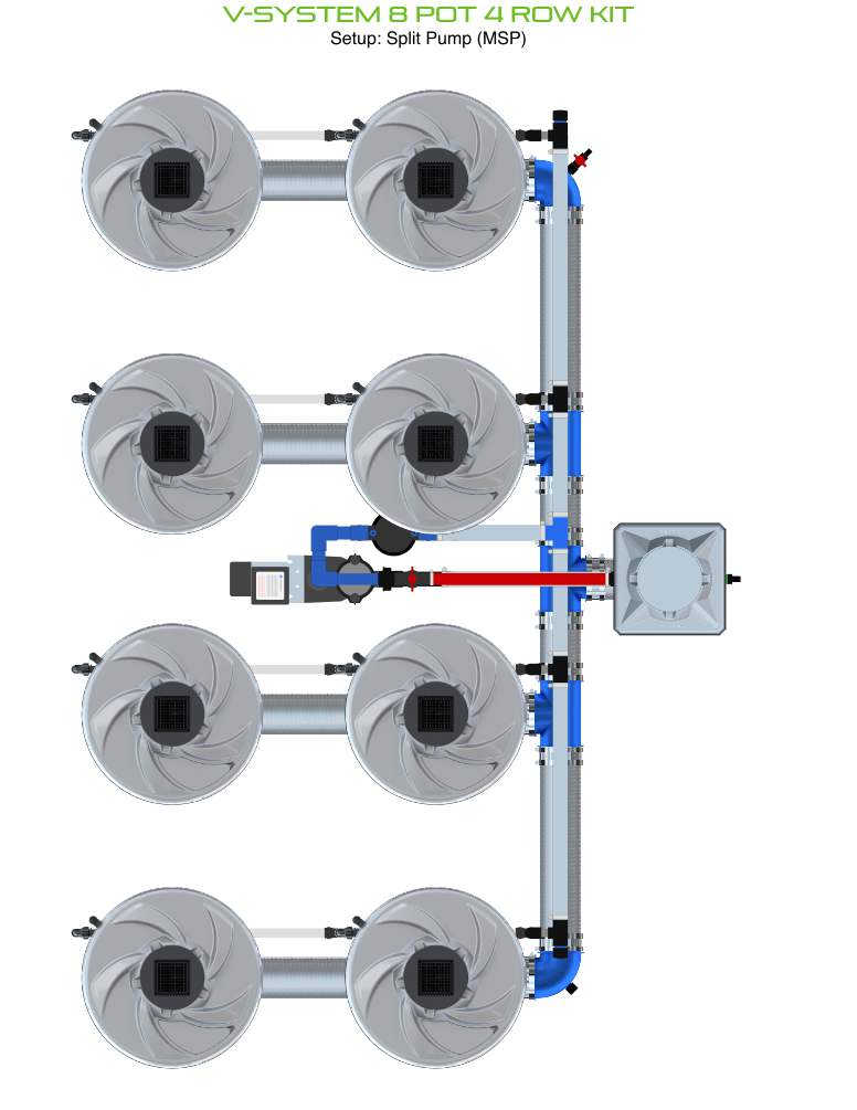 ALIEN V-SYSTEM 8 Pot 4 Row Kit