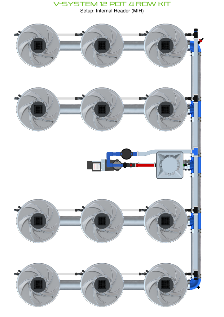 ALIEN V-SYSTEM 12 Pot 4 Row Kit
