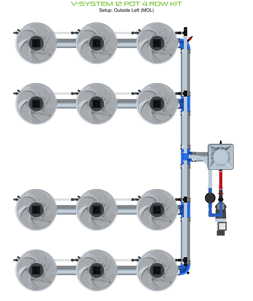 ALIEN V-SYSTEM 12 Pot 4 Row Kit