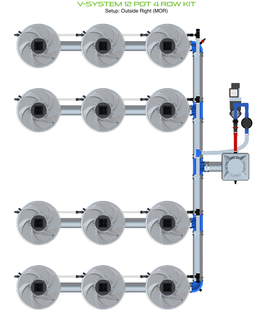 ALIEN V-SYSTEM 12 Pot 4 Row Kit