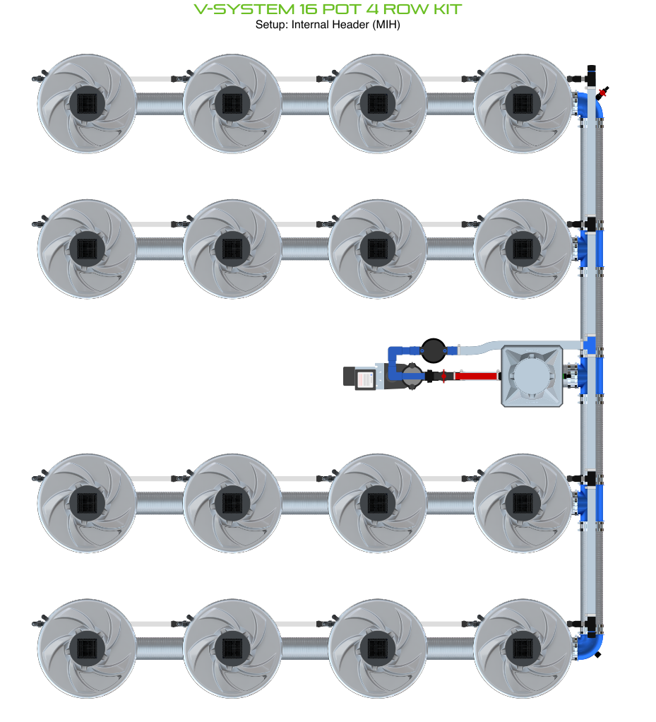 ALIEN V-SYSTEM 16 Pot 4 Row Kit
