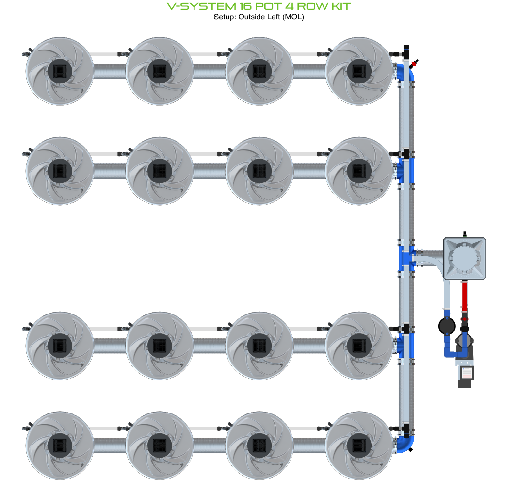 ALIEN V-SYSTEM 16 Pot 4 Row Kit