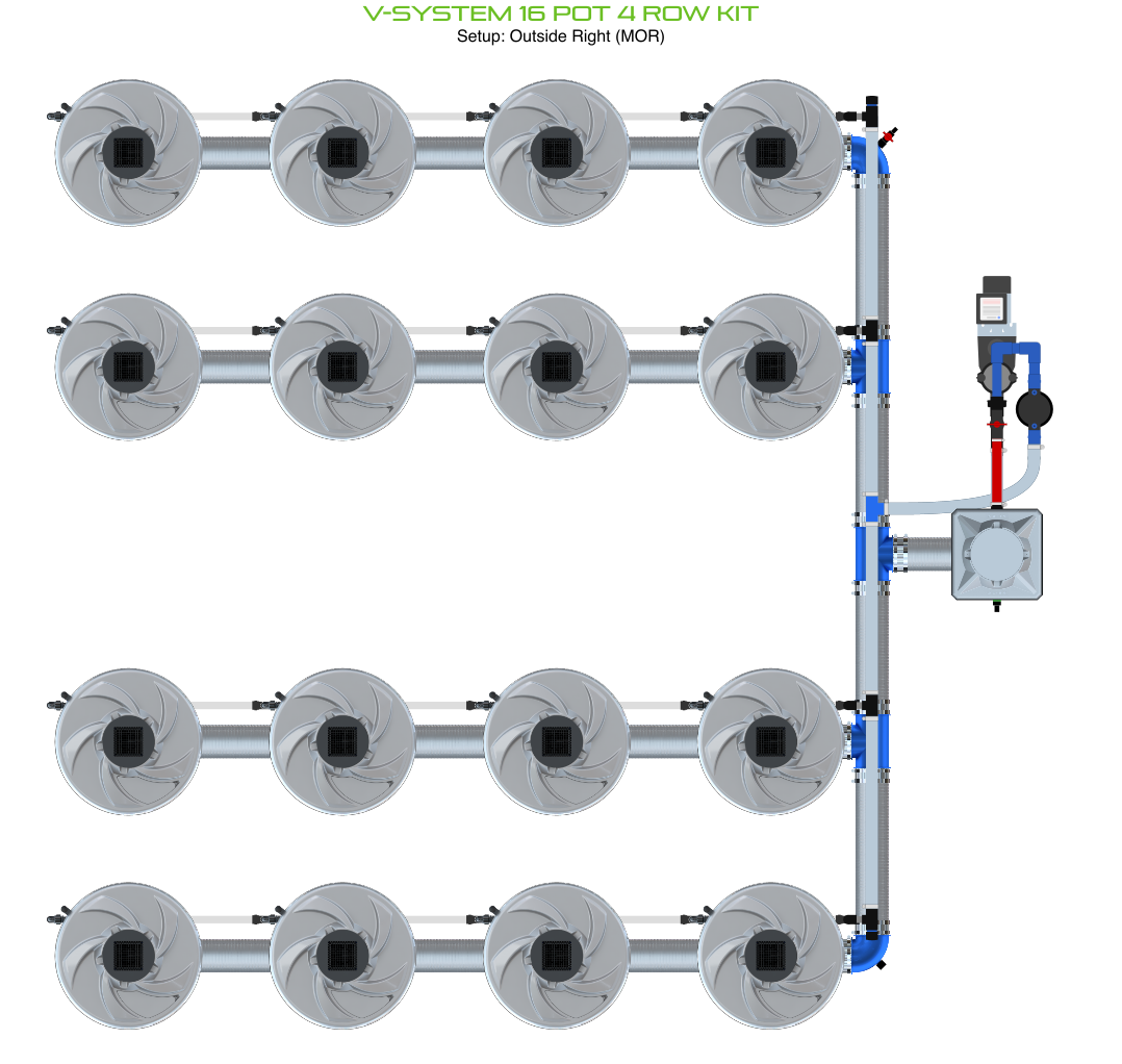 ALIEN V-SYSTEM 16 Pot 4 Row Kit