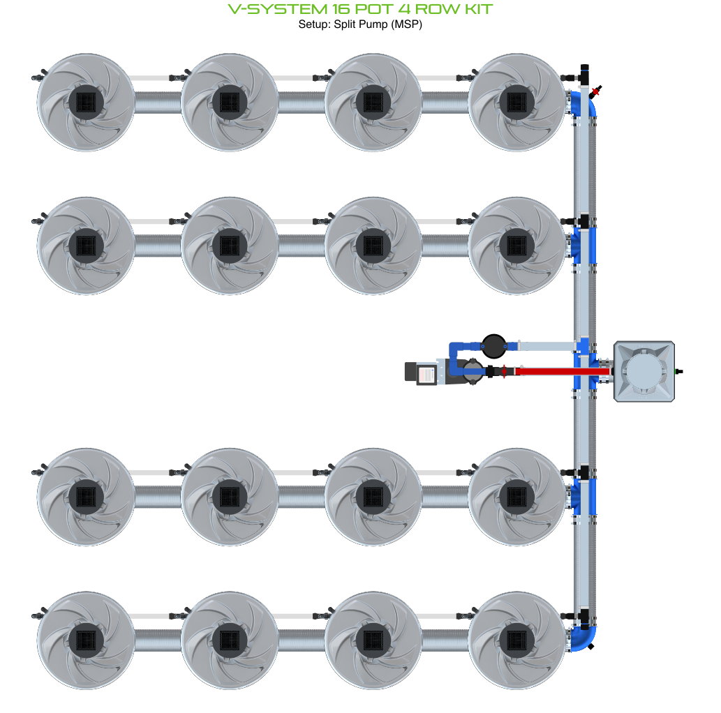 ALIEN V-SYSTEM 16 Pot 4 Row Kit
