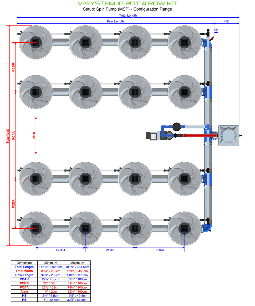 ALIEN V-SYSTEM 16 Pot 4 Row Kit