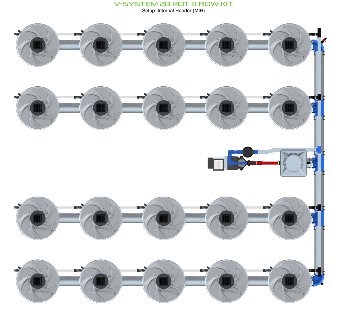 ALIEN V-SYSTEM 20 Pot 4 Row Kit