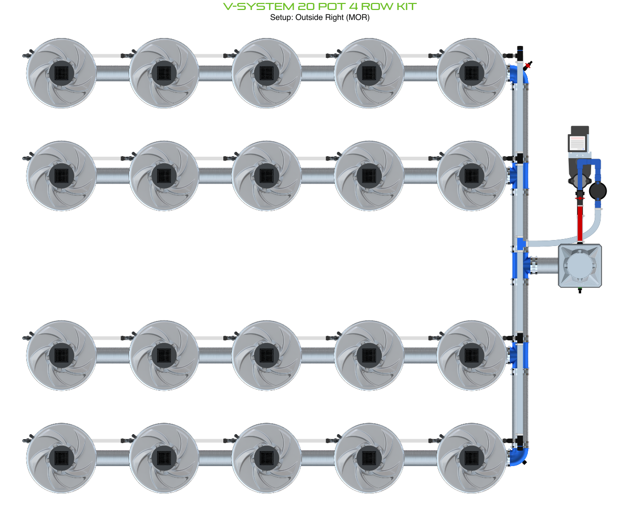 ALIEN V-SYSTEM 20 Pot 4 Row Kit