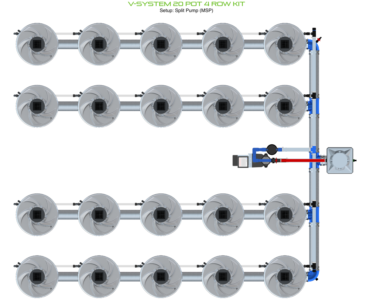 ALIEN V-SYSTEM 20 Pot 4 Row Kit