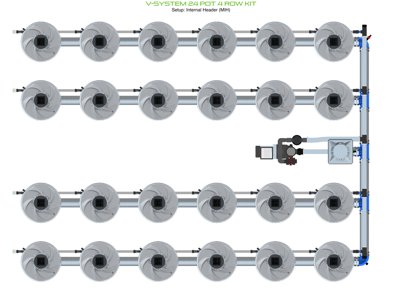 ALIEN V-SYSTEM 24 Pot 4 Row Kit