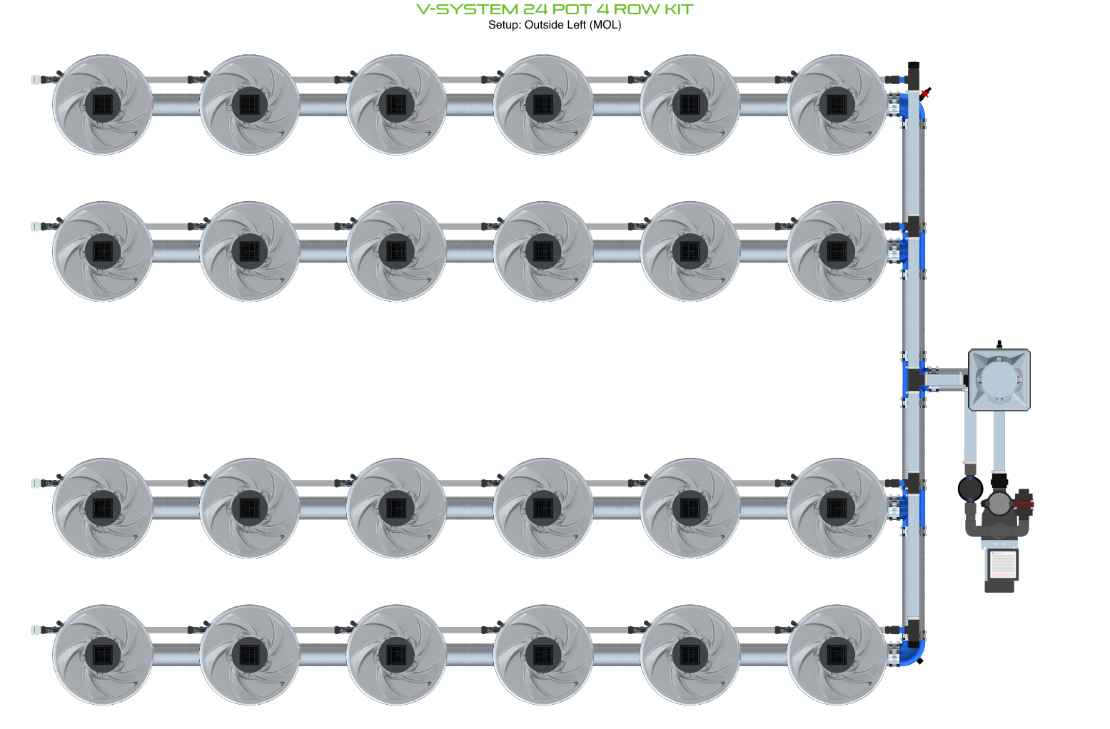 ALIEN V-SYSTEM 24 Pot 4 Row Kit
