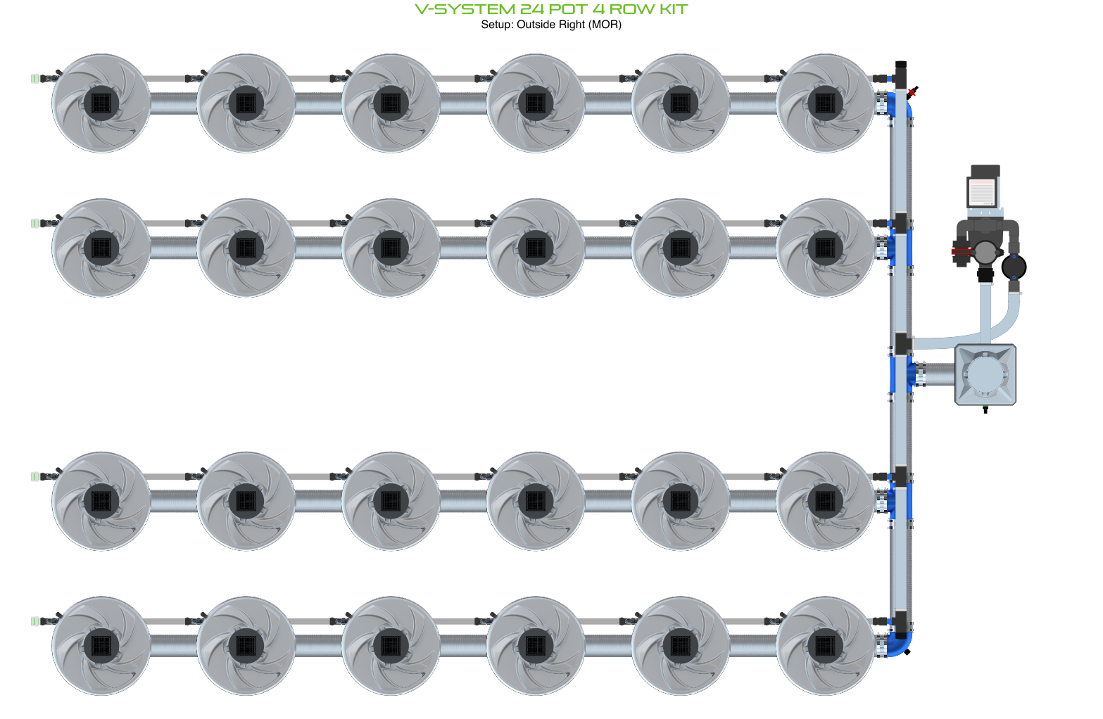 ALIEN V-SYSTEM 24 Pot 4 Row Kit