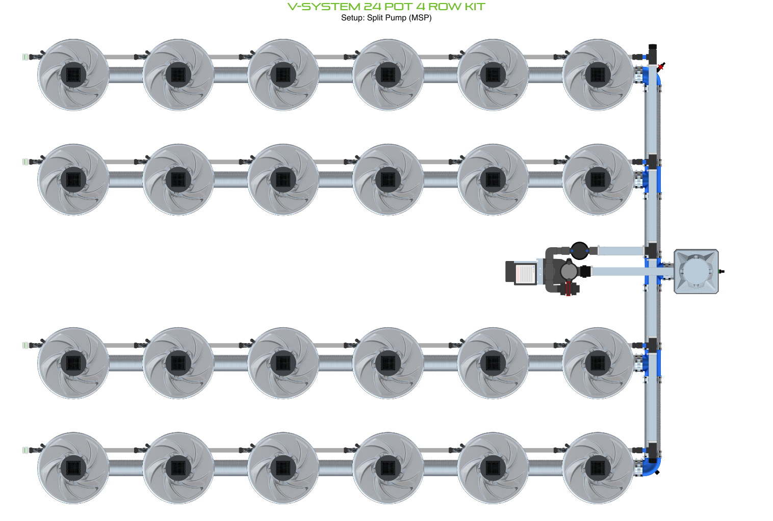 ALIEN V-SYSTEM 24 Pot 4 Row Kit