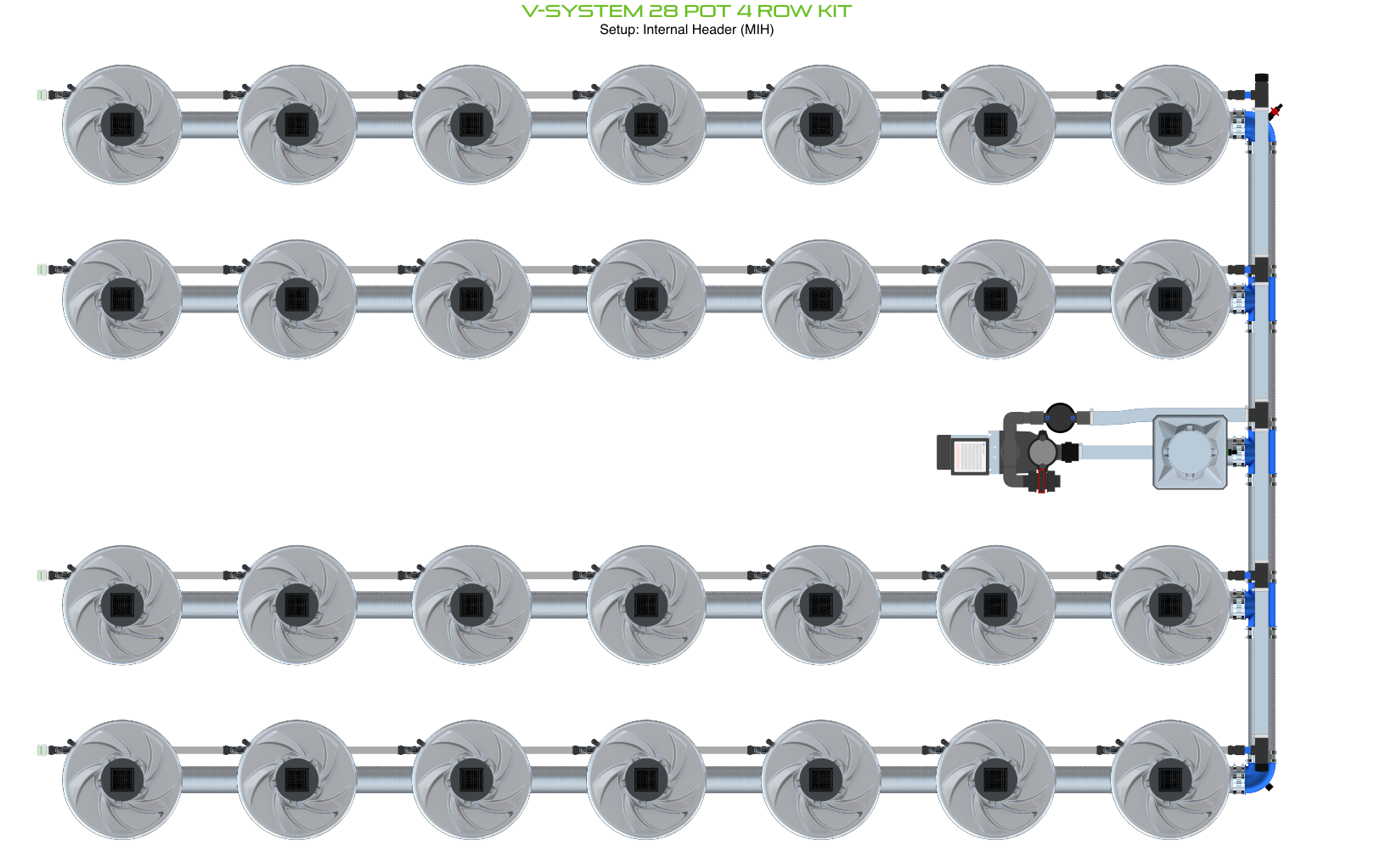 ALIEN V-SYSTEM 28 Pot 4 Row Kit