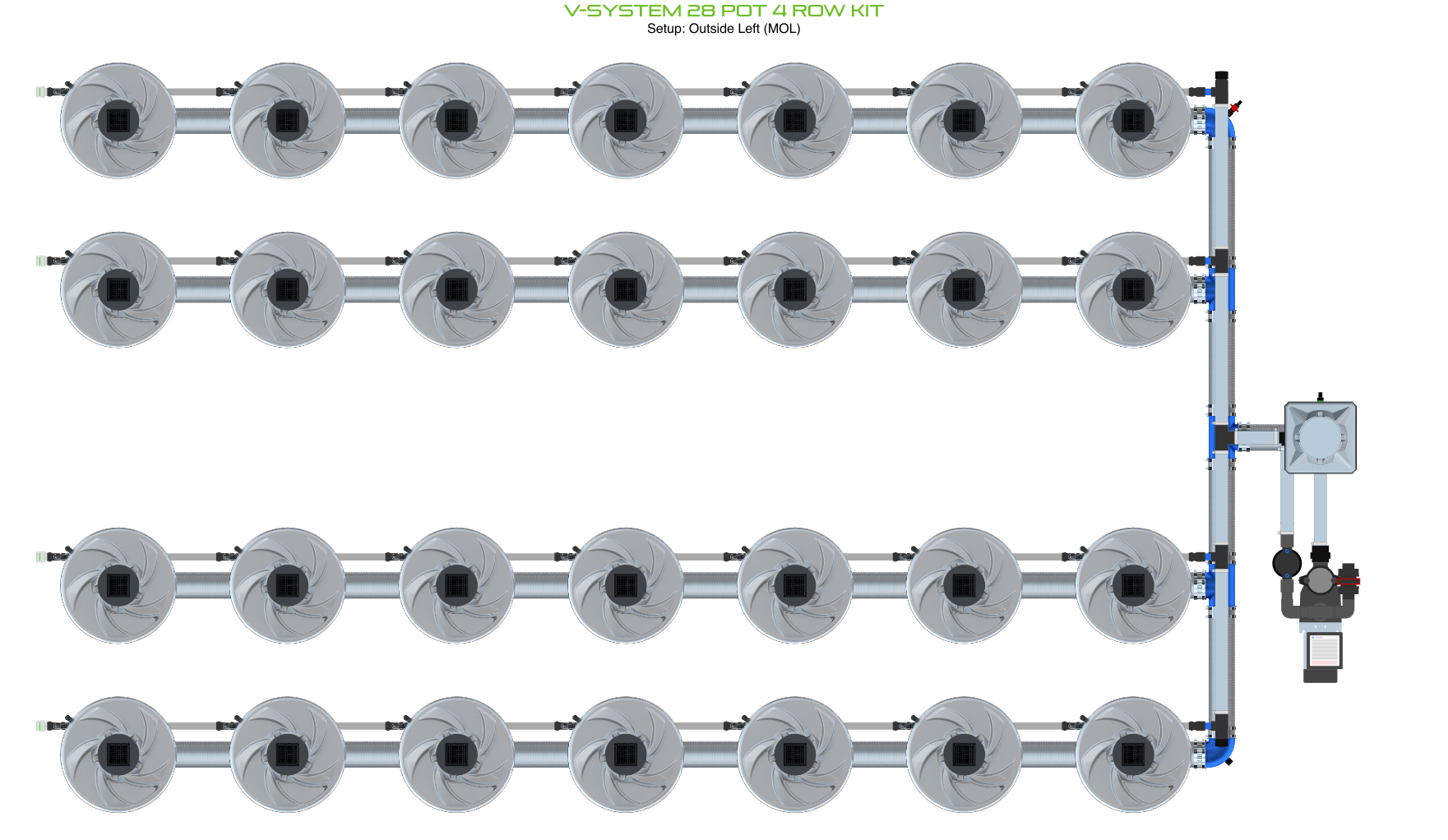 ALIEN V-SYSTEM 28 Pot 4 Row Kit