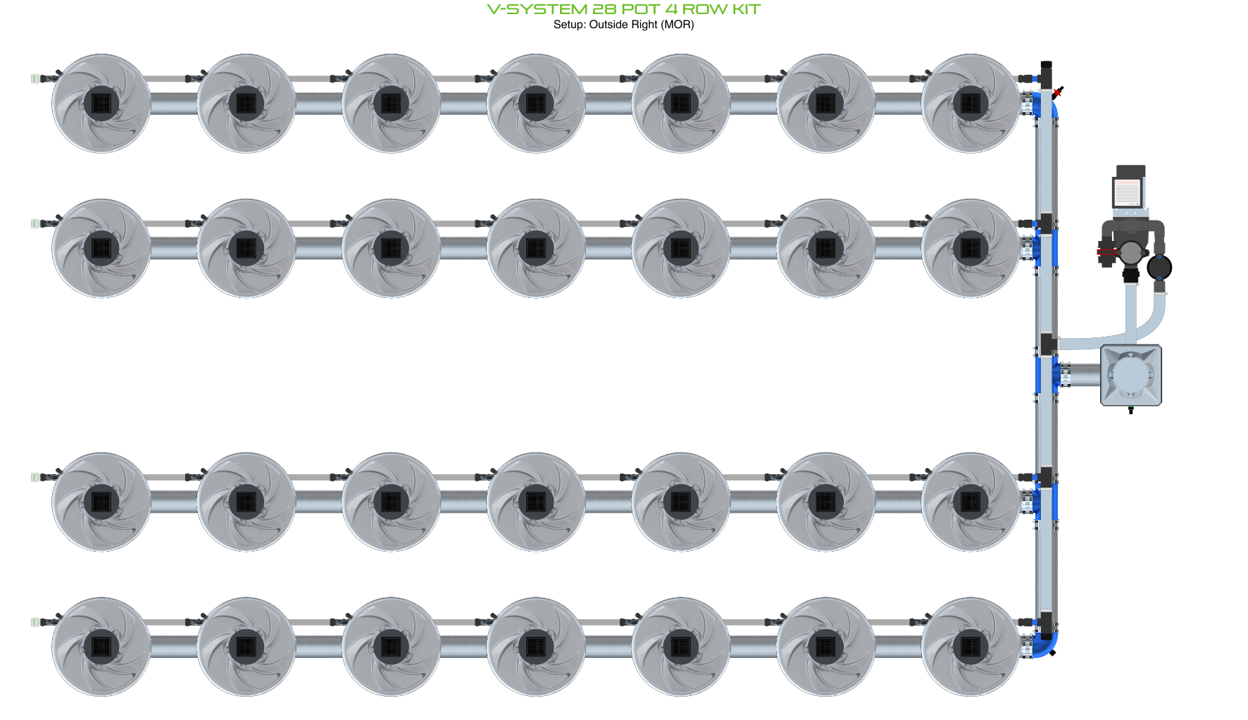 ALIEN V-SYSTEM 28 Pot 4 Row Kit