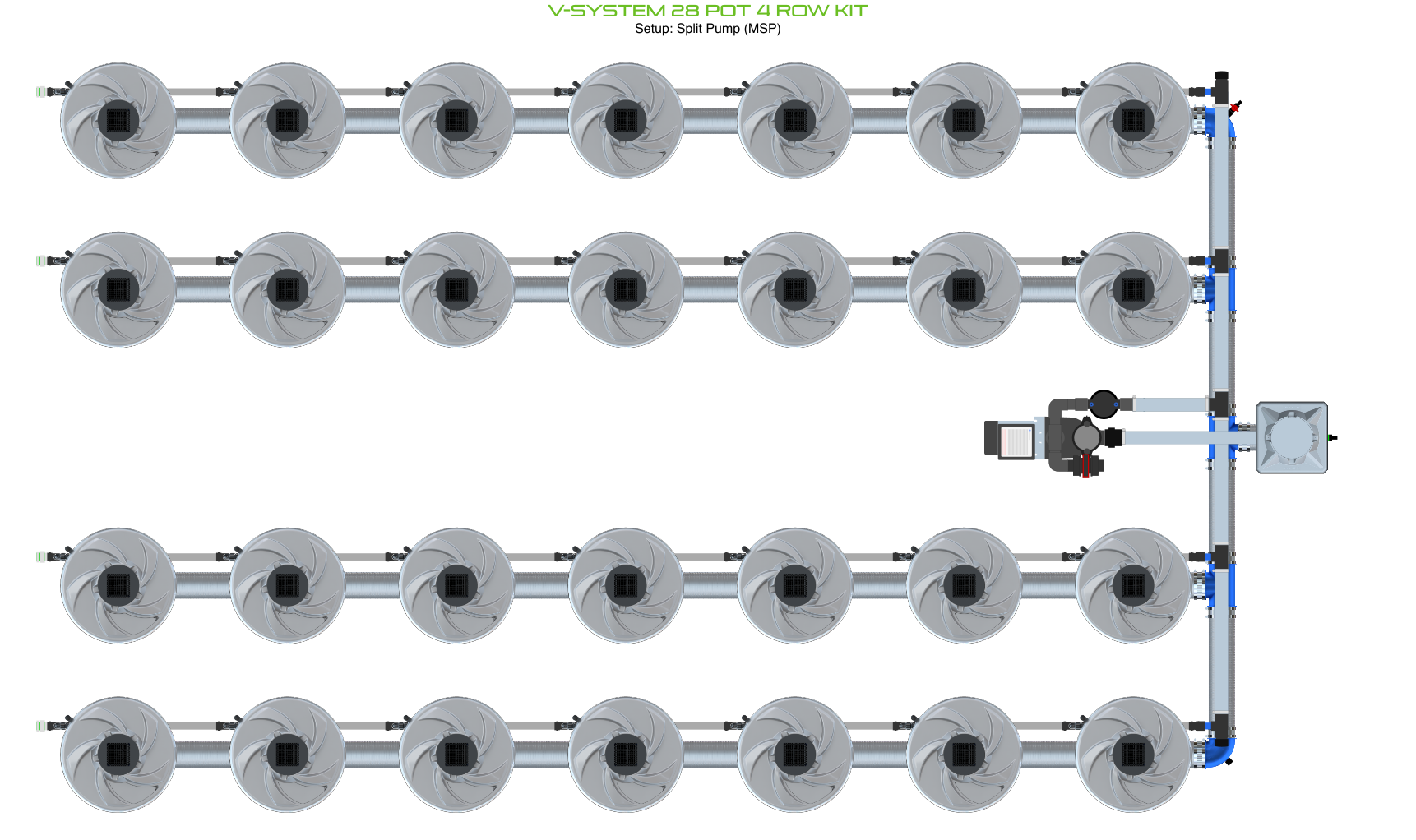ALIEN V-SYSTEM 28 Pot 4 Row Kit