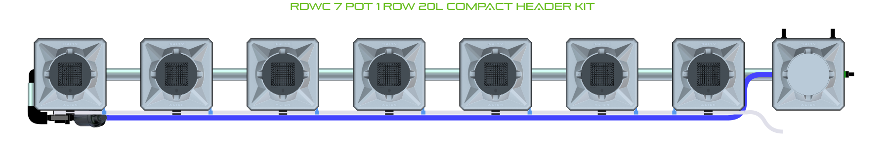 ALIEN RDWC 7 Pot 1 Row Kit
