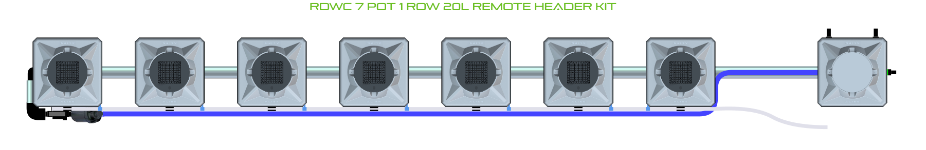 ALIEN RDWC 7 Pot 1 Row Kit