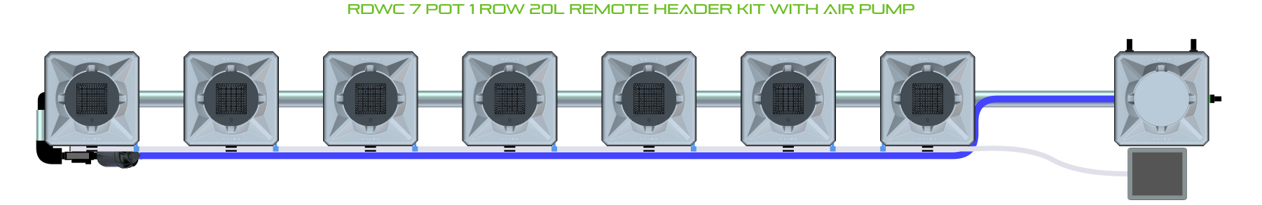 ALIEN RDWC 7 Pot 1 Row Kit