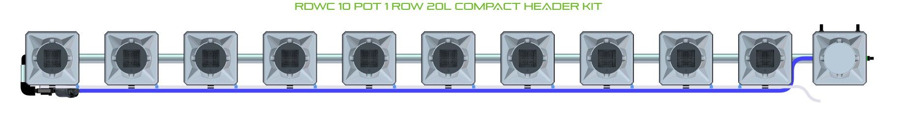 ALIEN RDWC 10 Pot 1 Row Kit