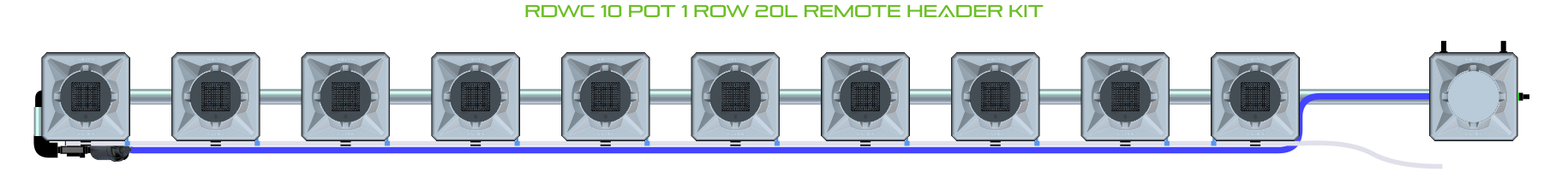 ALIEN RDWC 10 Pot 1 Row Kit
