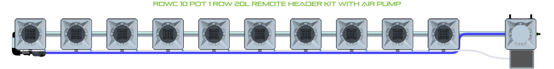 ALIEN RDWC 10 Pot 1 Row Kit