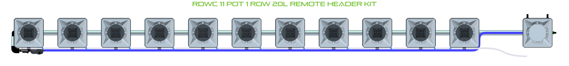 ALIEN RDWC 11 Pot 1 Row Kit