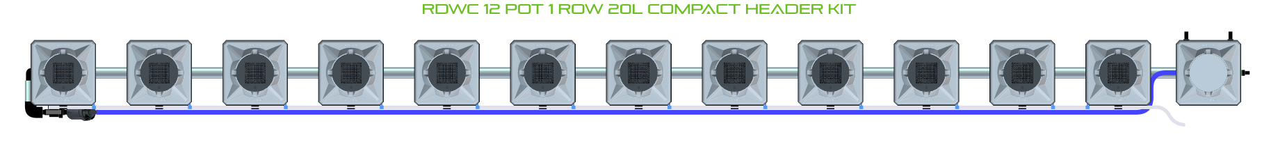 ALIEN RDWC 12 Pot 1 Row Kit