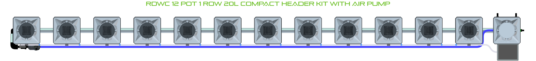 ALIEN RDWC 12 Pot 1 Row Kit