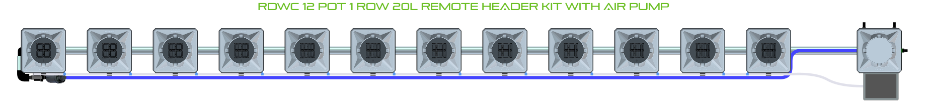 ALIEN RDWC 12 Pot 1 Row Kit