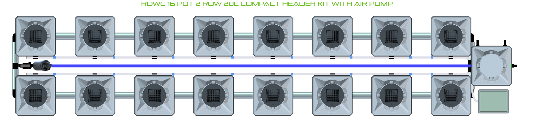 ALIEN RDWC 16 Pot 2 Row Kit