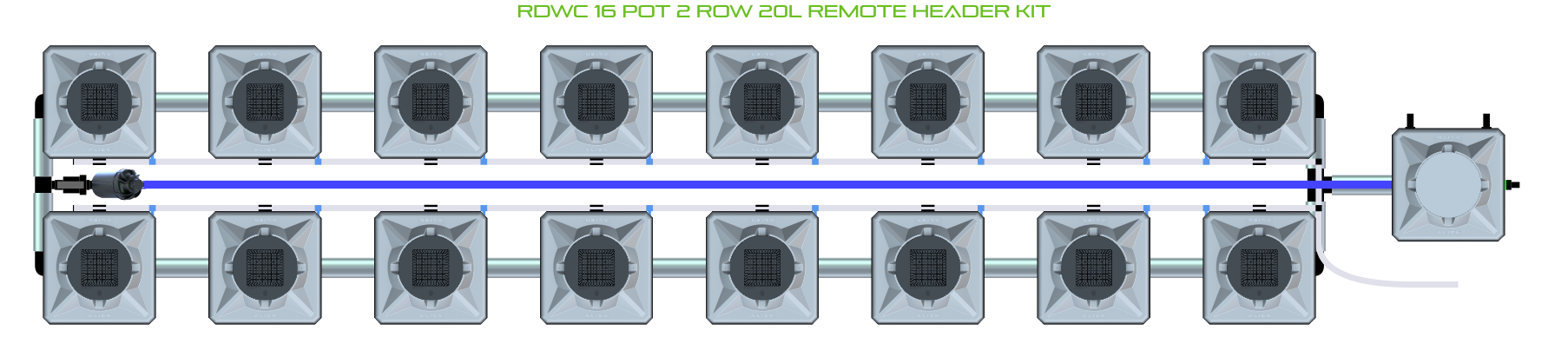 ALIEN RDWC 16 Pot 2 Row Kit