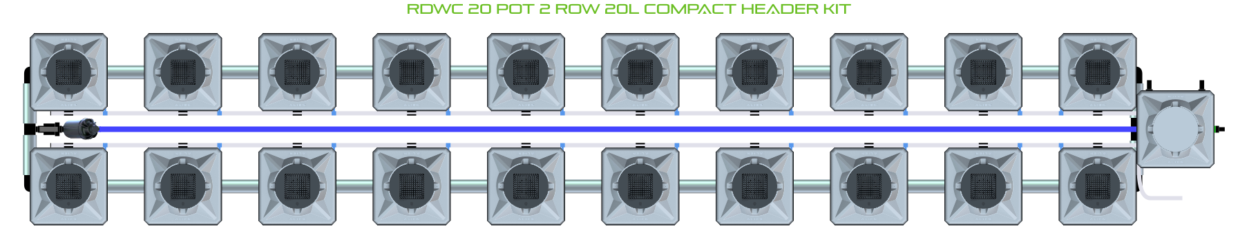 ALIEN RDWC 20 Pot 2 Row Kit