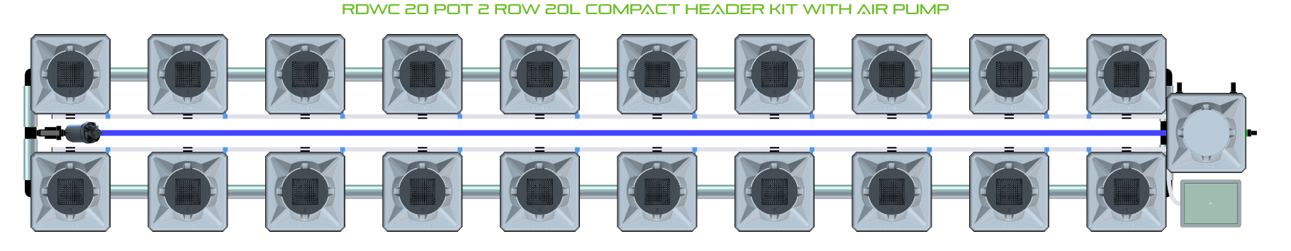 ALIEN RDWC 20 Pot 2 Row Kit