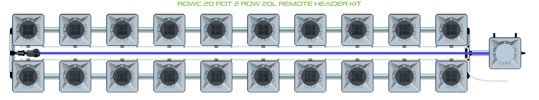 ALIEN RDWC 20 Pot 2 Row Kit