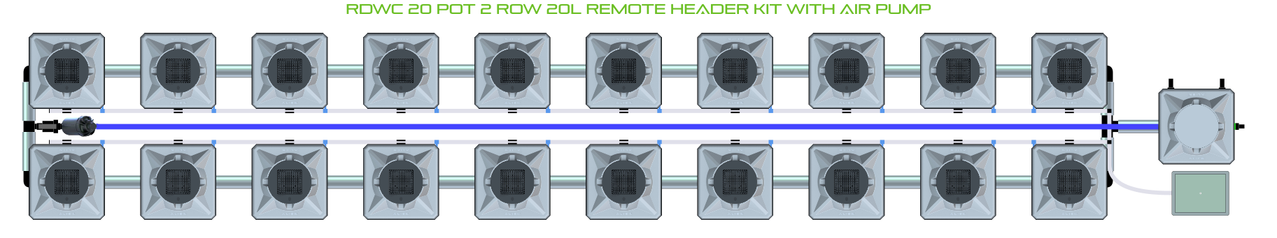 ALIEN RDWC 20 Pot 2 Row Kit