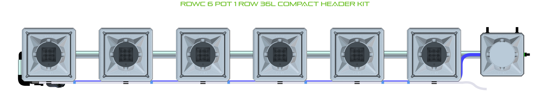 ALIEN RDWC 6 Pot 1 Row Kit